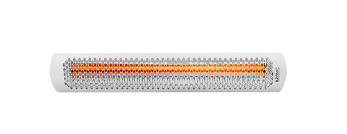 Bromic Tungsten Smart-Heat Electric in white, switched on | Roma Verandas