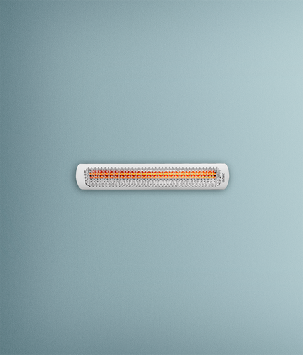 Bromic Tungsten Smart-Heat Electric in white, product view | Roma Verandas