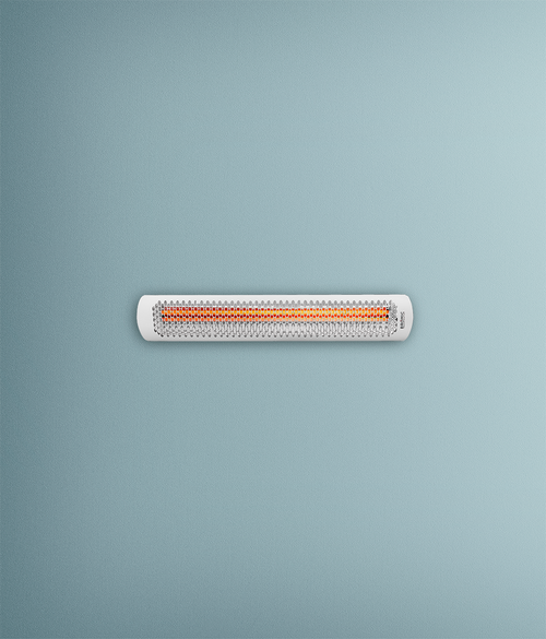 Bromic Tungsten Smart-Heat Electric in white, product view | Roma Verandas