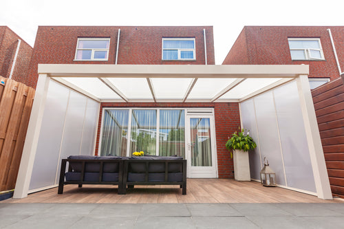 Polycarbonate Side Wall | Roma Verandas | 16mm Polycarbonate | Aluminium Frame | Universal Veranda Compatibility | Opal Clear or Solar Control