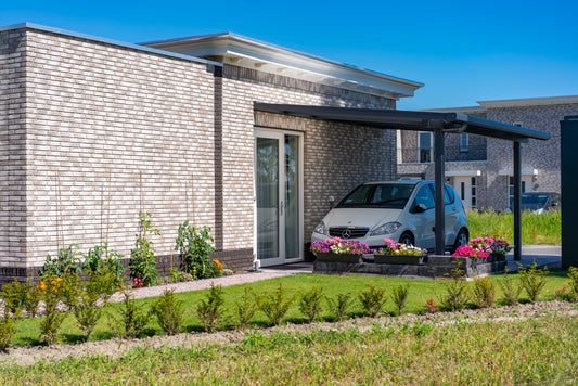 Aluminium Carport | The Stretto | Slim Profile | Aluminium Beam Covers | Wall Mounted or Freestanding | Clean Premium Finish