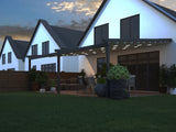 Aluminium Folding Roof Veranda | Deponti Verdeca | Retractable Waterproof Fabric Roof | Integrated LED | Concealed Drainage Through Posts