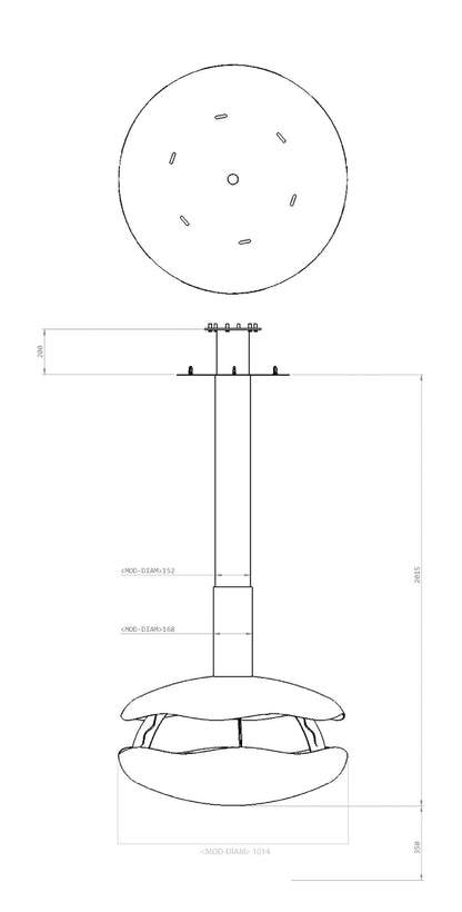 Glammfire Perola Plus Suspended Fire — side profile