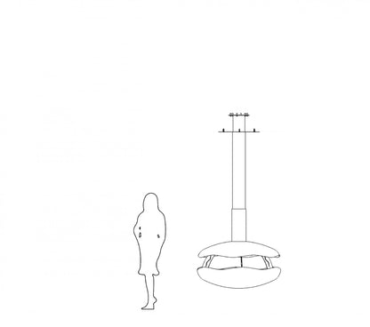 Glammfire Perola Plus Suspended Fire — from above