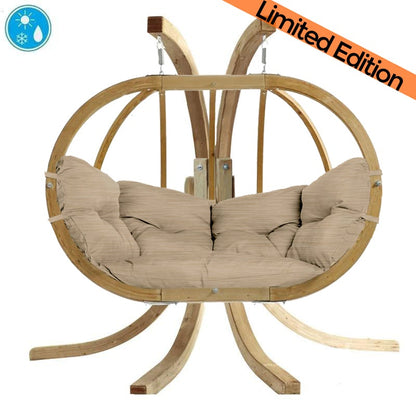 Globo Royal Sahara Hanging Egg Chair — in use outdoors