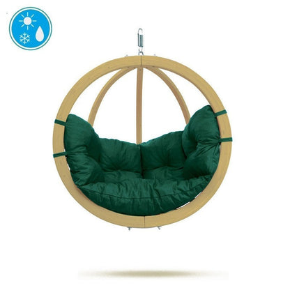 Globo Single Verde Hanging Egg Chair product exterior view