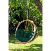 globo single verde hanging egg chair product exterior view — view 2