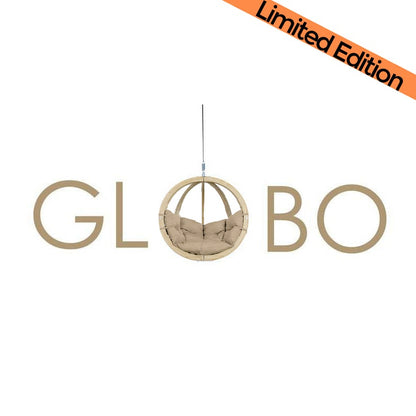 globo single sahara hanging egg chair limited edition product exterior view — view 3