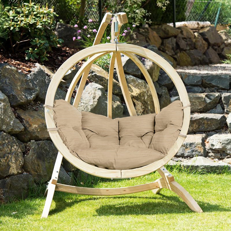 globo single sahara hanging egg chair limited edition product exterior view