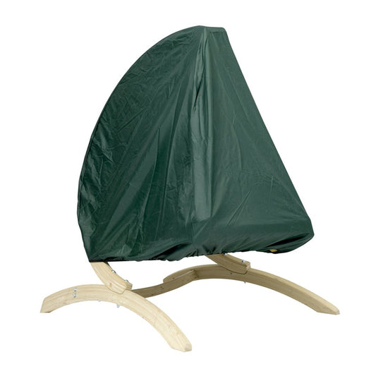 Globo Single Egg Chair Stand Cover — in use outdoors