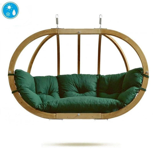Globo Royal Verde Double Seater Hanging Egg Chair cutaway render