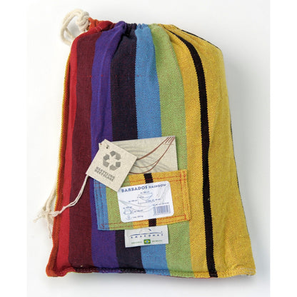Barbados Rainbow Hammock — styled in a garden setting