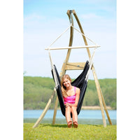 Atlas Hammock Chair Stand — in use outdoors