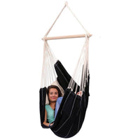Brasil Black Hammock Chair — in use outdoors