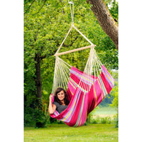 Brasil Grenadine Hammock Chair — in use outdoors