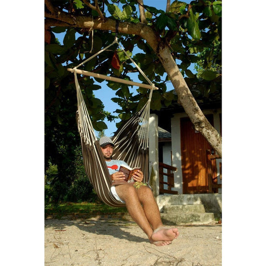 Brasil Mocca Hammock Chair — in use outdoors