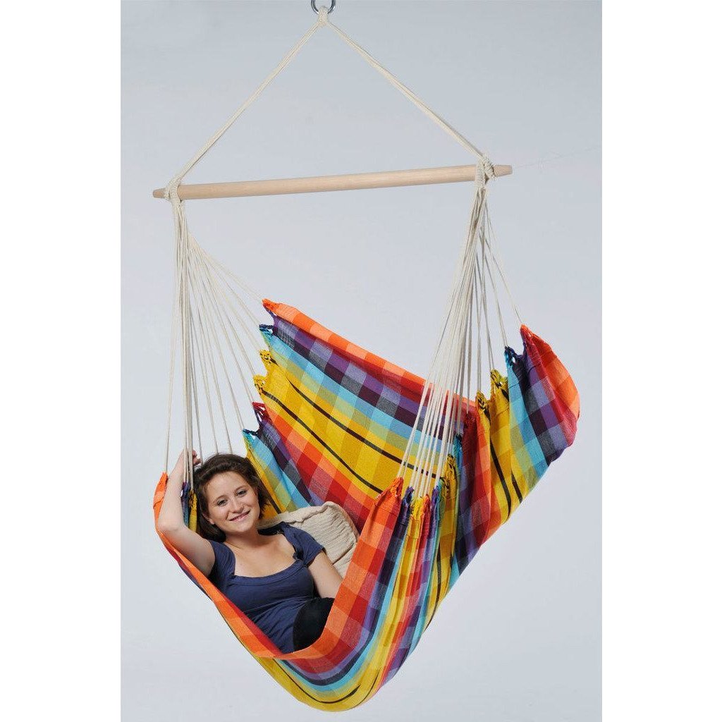 Brasil Rainbow Hammock Chair — close-up detail
