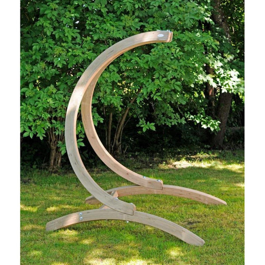 Globo Single Egg Chair Stand — in use outdoors