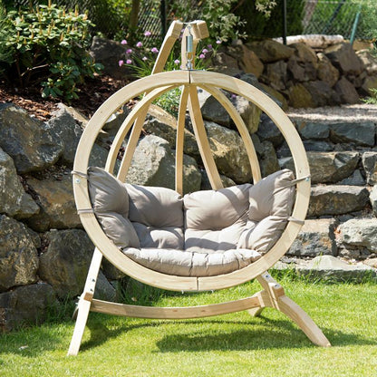 globo single hanging egg chair set cutaway render