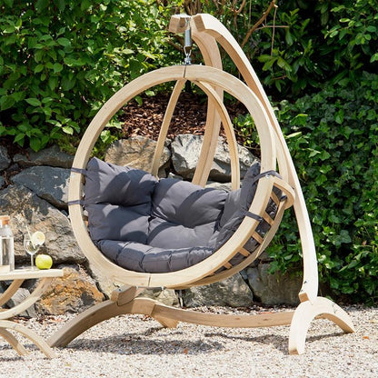 globo single hanging egg chair set cutaway render — view 2