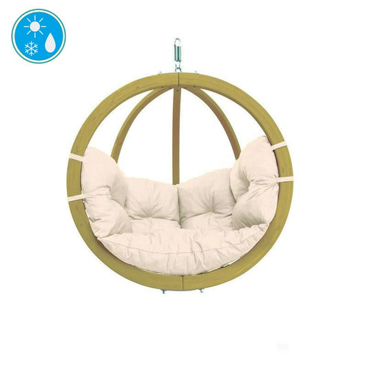 Globo Single Natura Hanging Egg Chair — front view