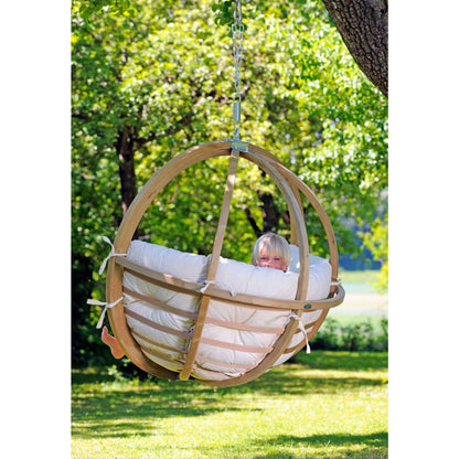 Globo Single Natura Hanging Egg Chair — side profile