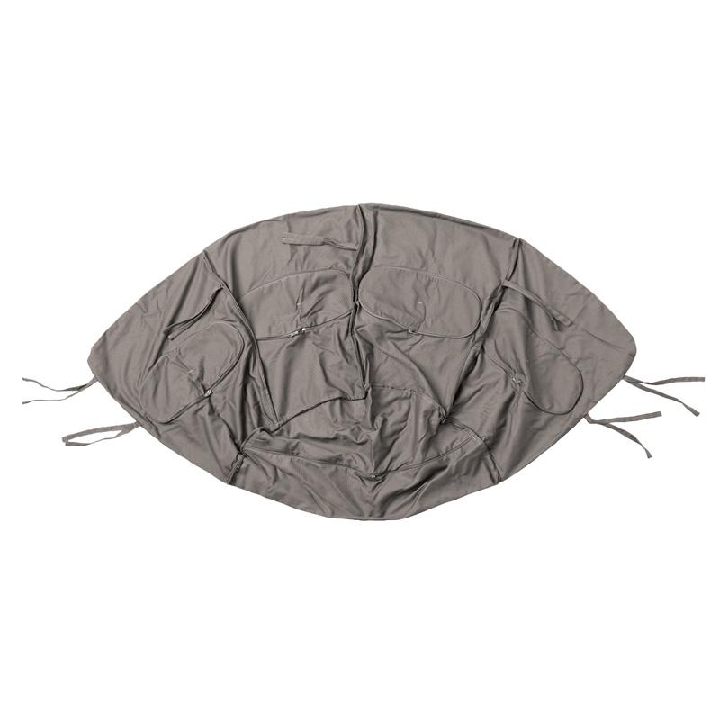 globo single taupe hanging egg chair product exterior view