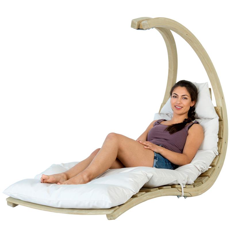 swing lounger creme product exterior view — view 3