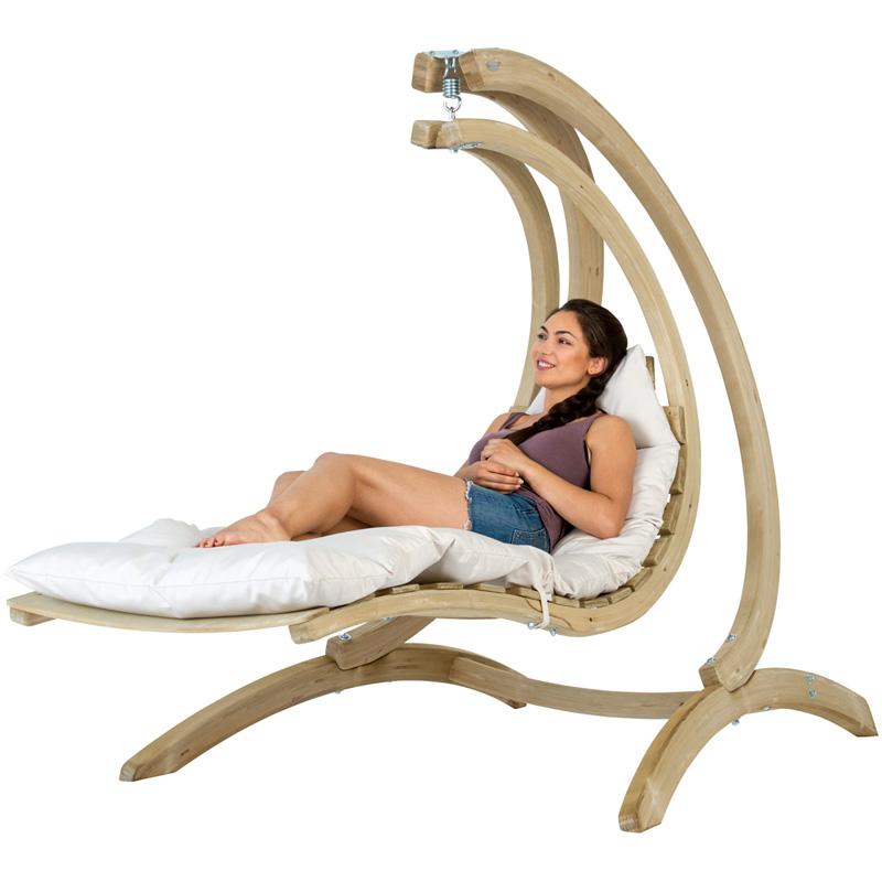 swing lounger creme product exterior view — view 4