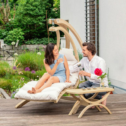 swing lounger creme product exterior view — view 5