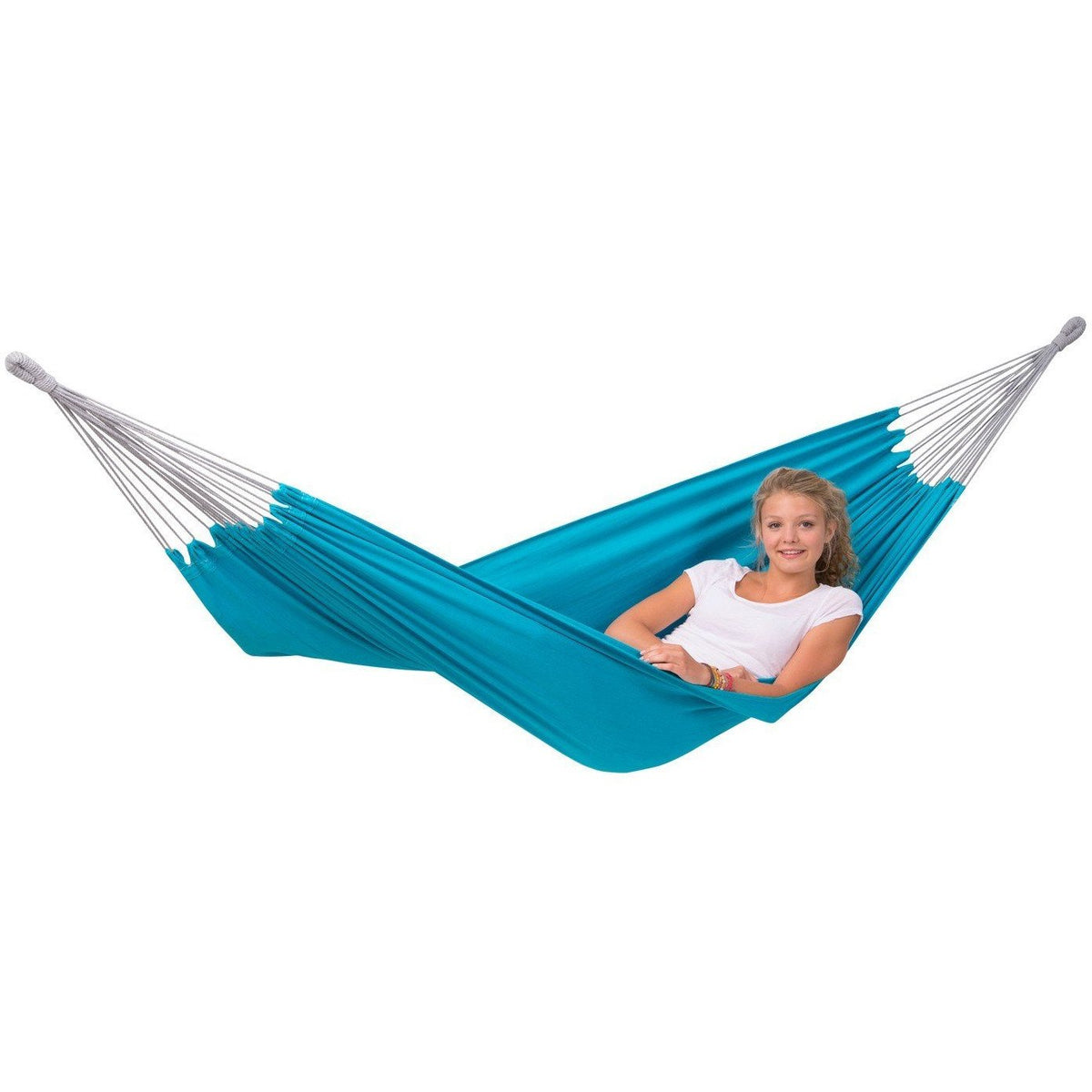 Florida Aqua Hammock — styled in a garden setting