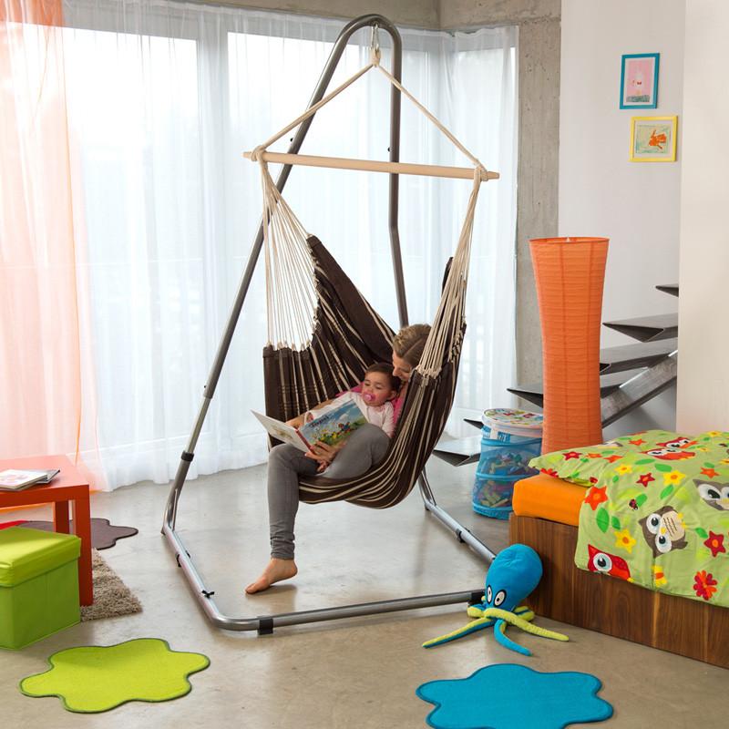 luna rockstone hanging chair hammock stand product exterior view — view 3