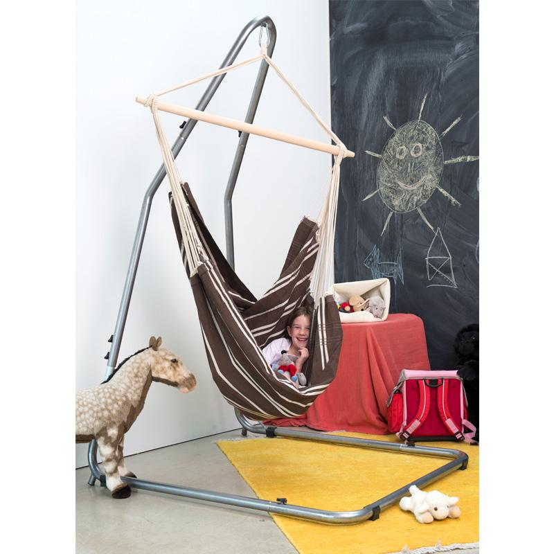 luna rockstone hanging chair hammock stand product exterior view — view 2
