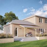 Wall Mounted Felt Shingle Roof Carport | Timber | Multiple Sizes