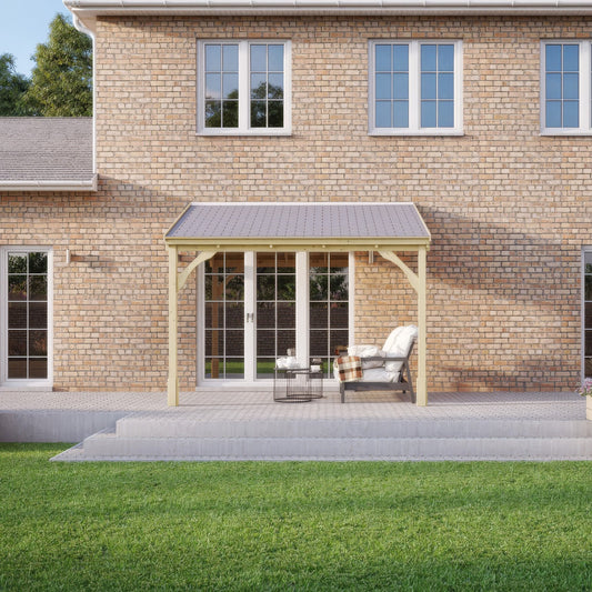 Wall Mounted Felt Shingle Roof Gazebo | Timber | Multiple Sizes