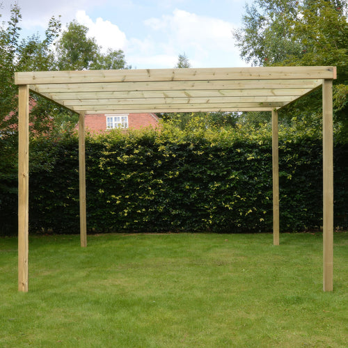 Freestanding Box Pergola | Timber | Square-Lined Frame | Multiple Sizes