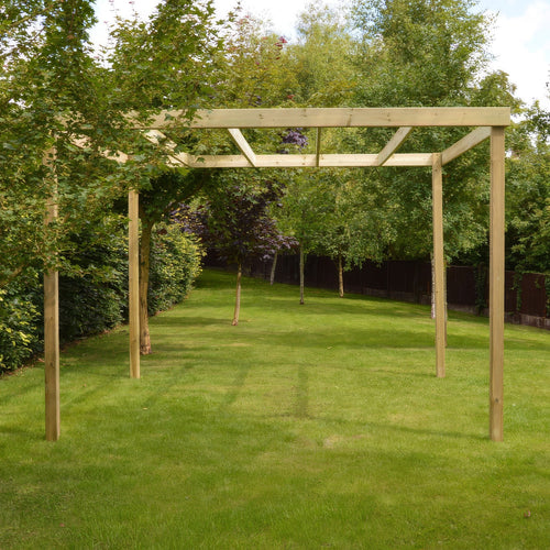 Freestanding Box Pergola | Timber | Square-Lined Frame | Multiple Sizes