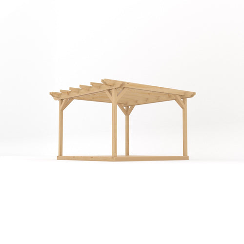 Freestanding Double Garden Pergola with Decking Kit | Timber | Multiple Sizes
