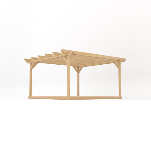 Freestanding Double Garden Pergola with Decking Kit | Timber | Multiple Sizes