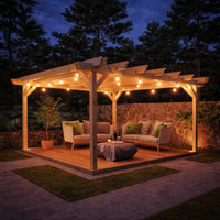 Freestanding Double Garden Pergola with Decking Kit | Timber | Multiple Sizes