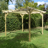 Freestanding Double Garden Pergola | Timber | Double Rail Corners | Multiple Sizes