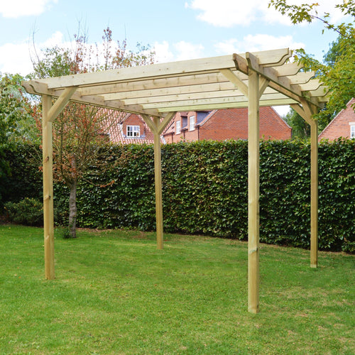 Freestanding Double Garden Pergola | Timber | Double Rail Corners | Multiple Sizes