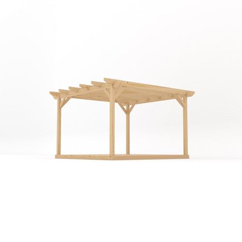 Freestanding Garden Pergola with Decking Kit | Timber | Multiple Sizes