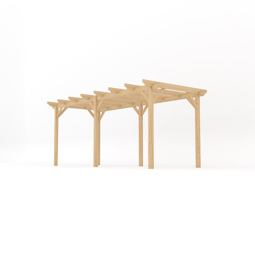 Freestanding Garden Pergola | Timber | Sculpted Rafter Ends | Multiple Sizes