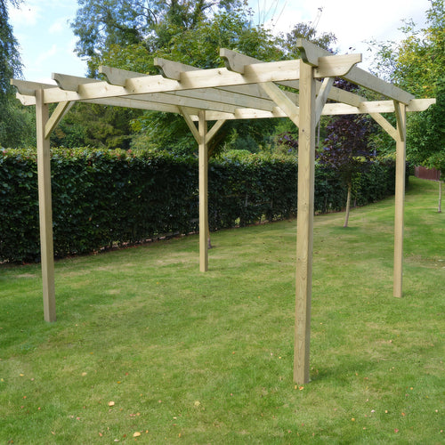 Freestanding Garden Pergola | Timber | Sculpted Rafter Ends | Multiple Sizes
