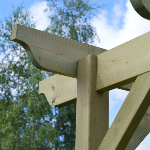Freestanding Garden Pergola | Timber | Sculpted Rafter Ends | Multiple Sizes