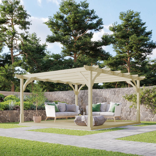 Freestanding Premium Pergola with Decking Kit | Timber | Multiple Sizes