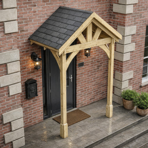 Felt Shingle Roof Porch Canopy | Timber | Multiple Sizes