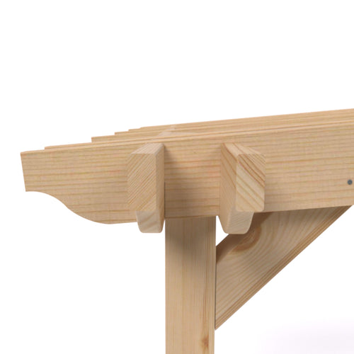 Wall Mounted Double Garden Pergola | Timber | Double Rail Corners | Multiple Sizes
