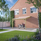 Wall Mounted Polycarbonate Roof Carport | Timber | Multiple Sizes